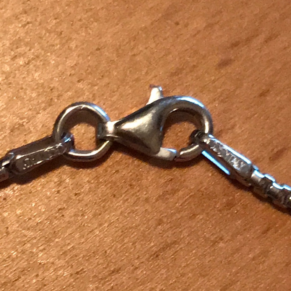 Sterling Silver Scroll Slide And Chain - image 4